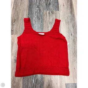 Top Sleeveless By Stitches and Stripes In Red, Size: S RibbedTrim