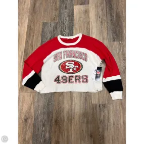 Top Long Sleeve By ??47 NFL In Red & White, Size: S Cozy Cardigan