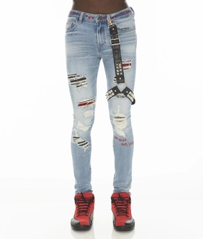 PUNK SUPER SKINNY 220 STUD MOTLEY CRUE IN CRUE Light material Simple Comfort