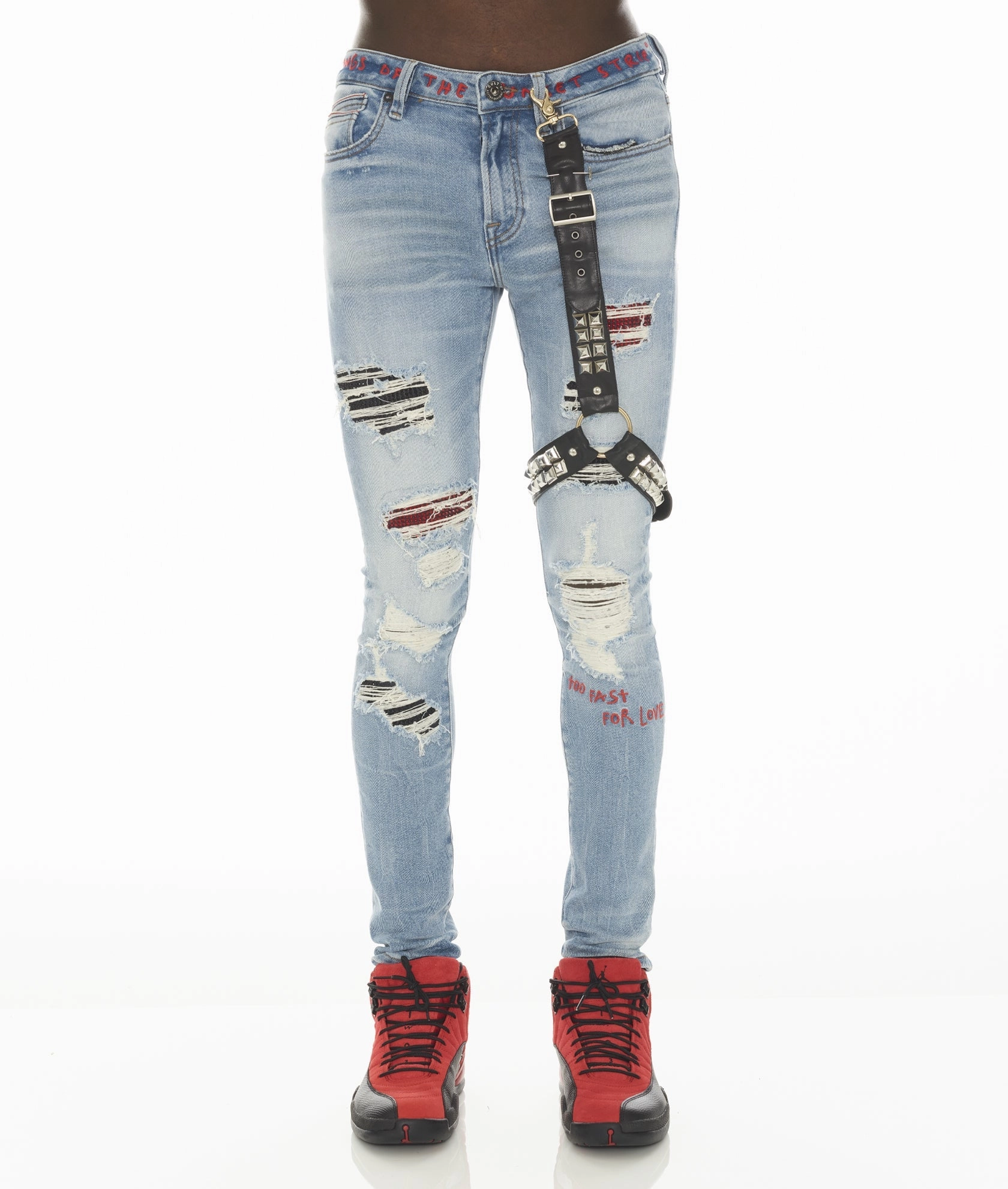 Go-To Garment fade resistant color PUNK SUPER SKINNY 220 STUD MOTLEY CRUE IN CRUE