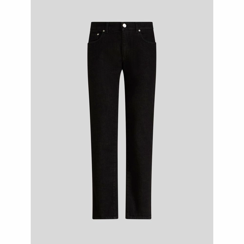 JACQUARD JEANS WITH ETRO LOGO AND PEGASO Riveted Stress Points Everyday Basic