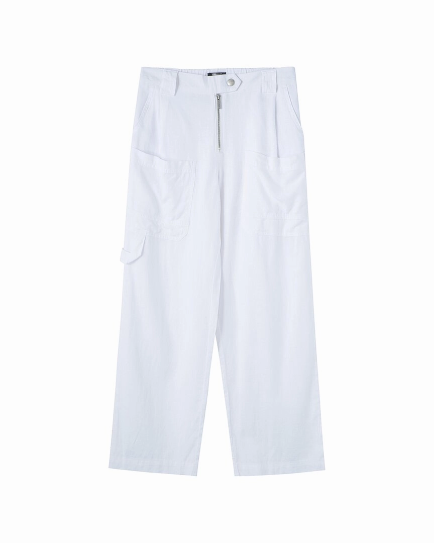 Truce Cargo Linen-Blend Pant Embroidered Detail CompressionSupport