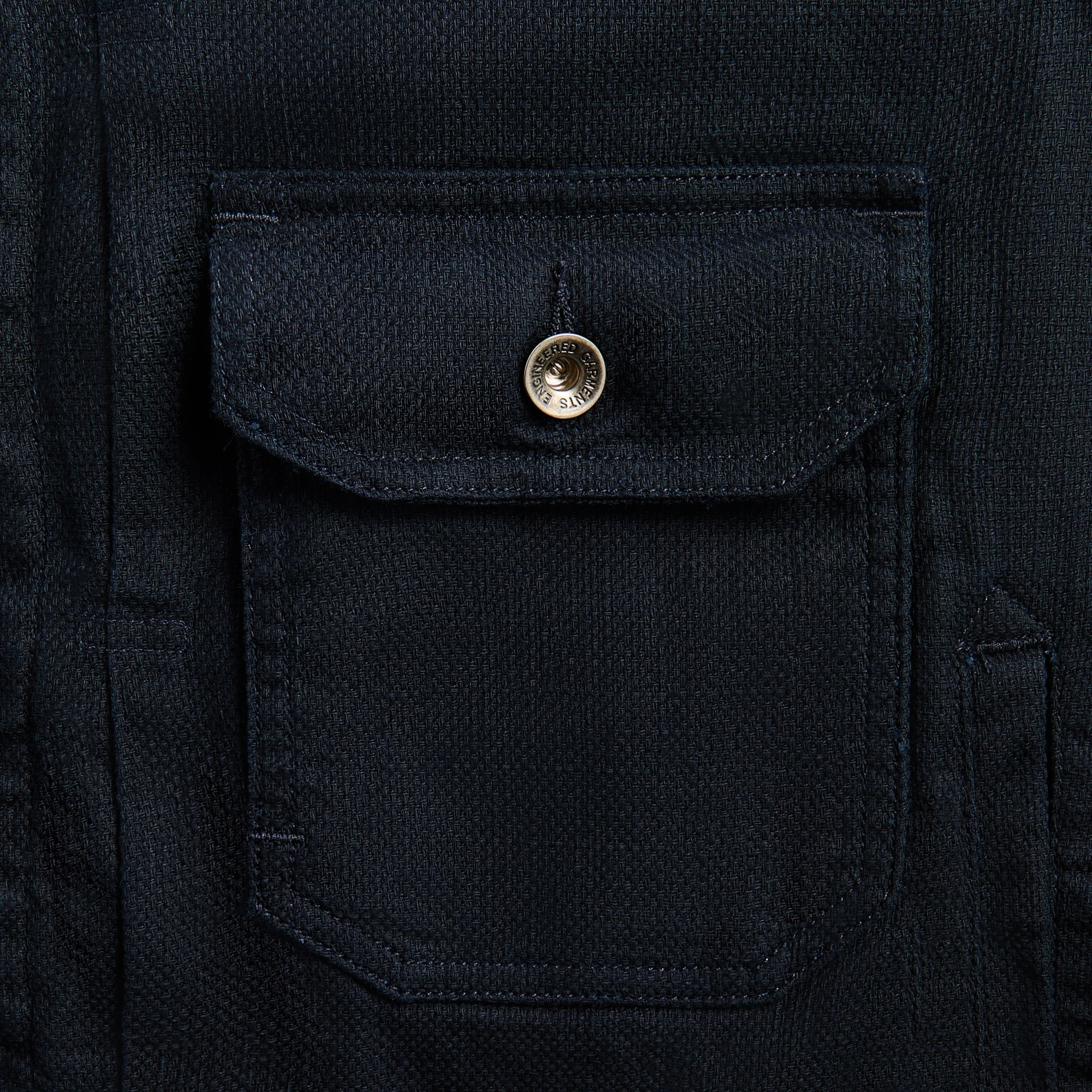 Soft Fleece Lining Engineered Garments Trucker Jacket CL Java Cloth - Dark Navy