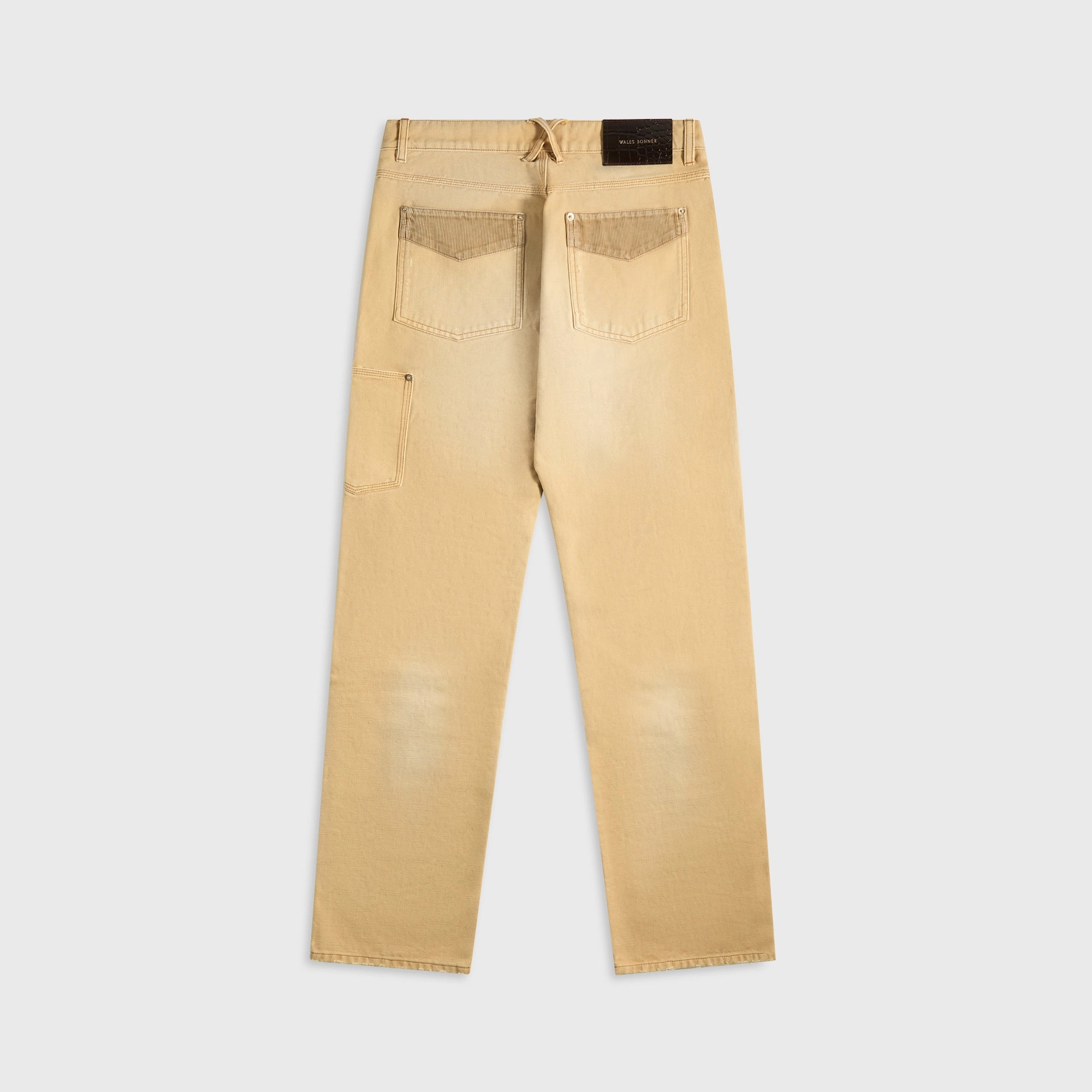 Durable Comfort Elastic Cuff Wales Bonner Sierra Canvas Trouser - Sand / Brown