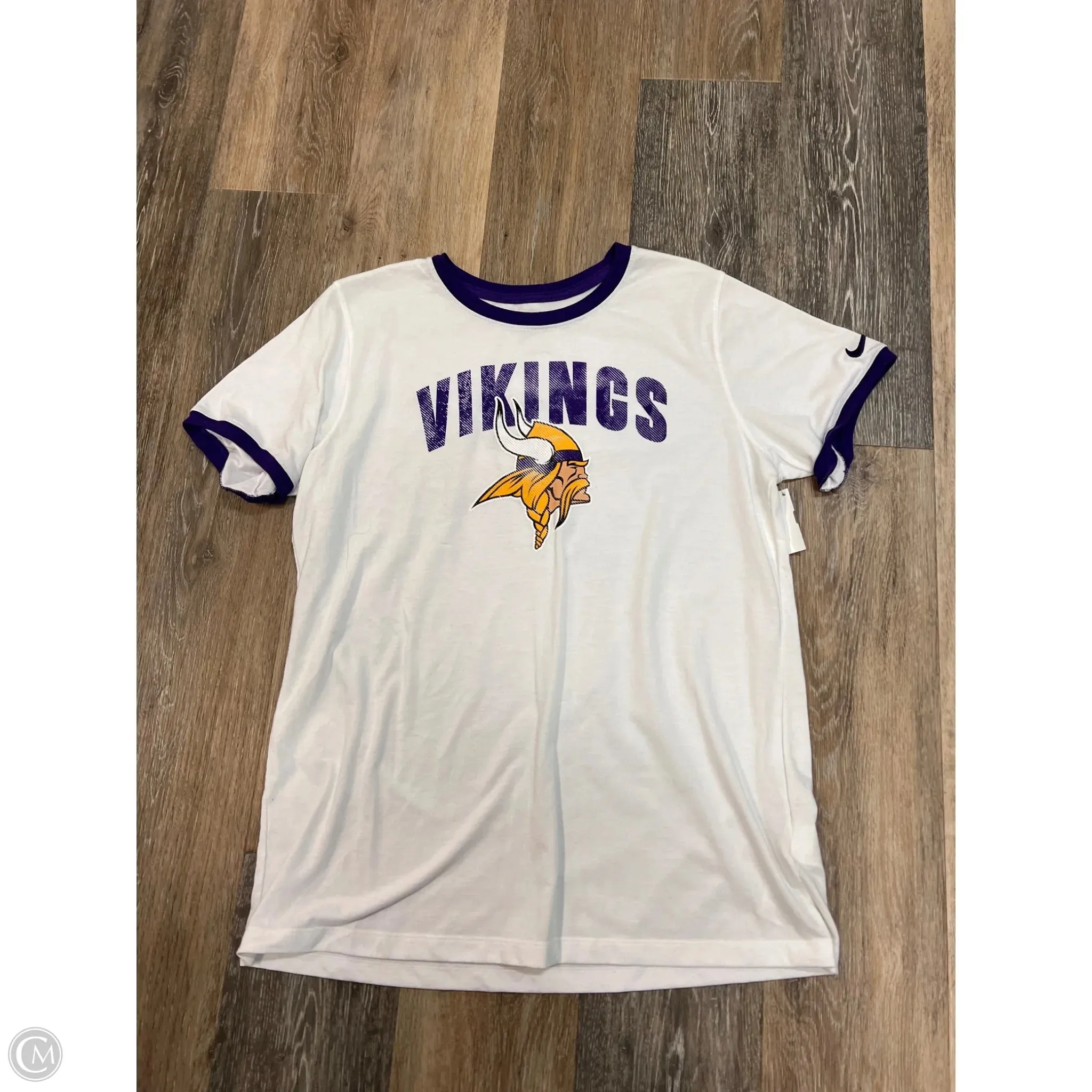 Athletic Top Short Sleeve By Nike X Nfl In White, Size: L Sporty Design
