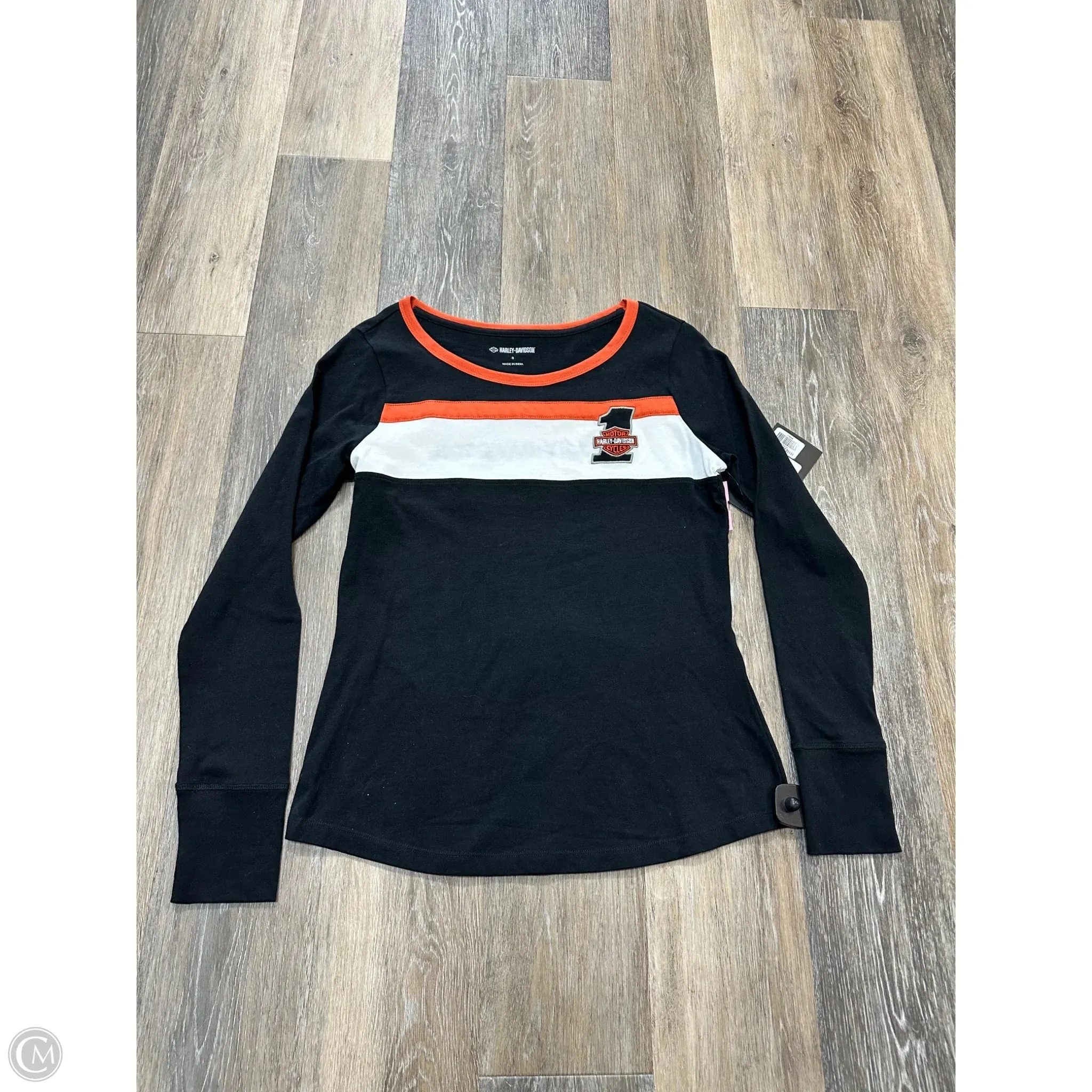 Top Long Sleeve By Harley Davidson In Multi-colored, Size: S Soft Brushed Lining Comfortable Design