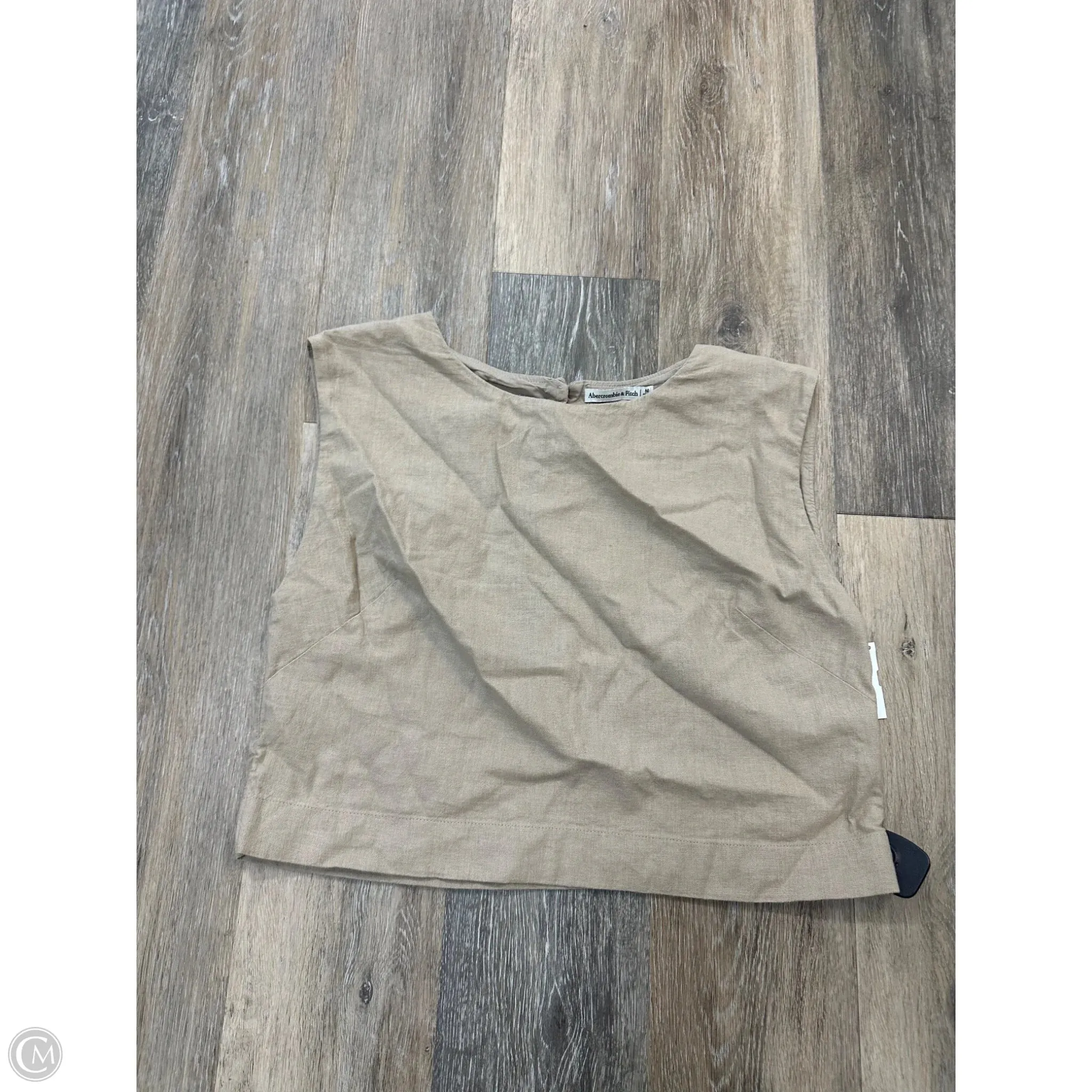 Tank Top By Abercrombie And Fitch In Tan, Size: M Non Restrictive Collar Elegant Cut