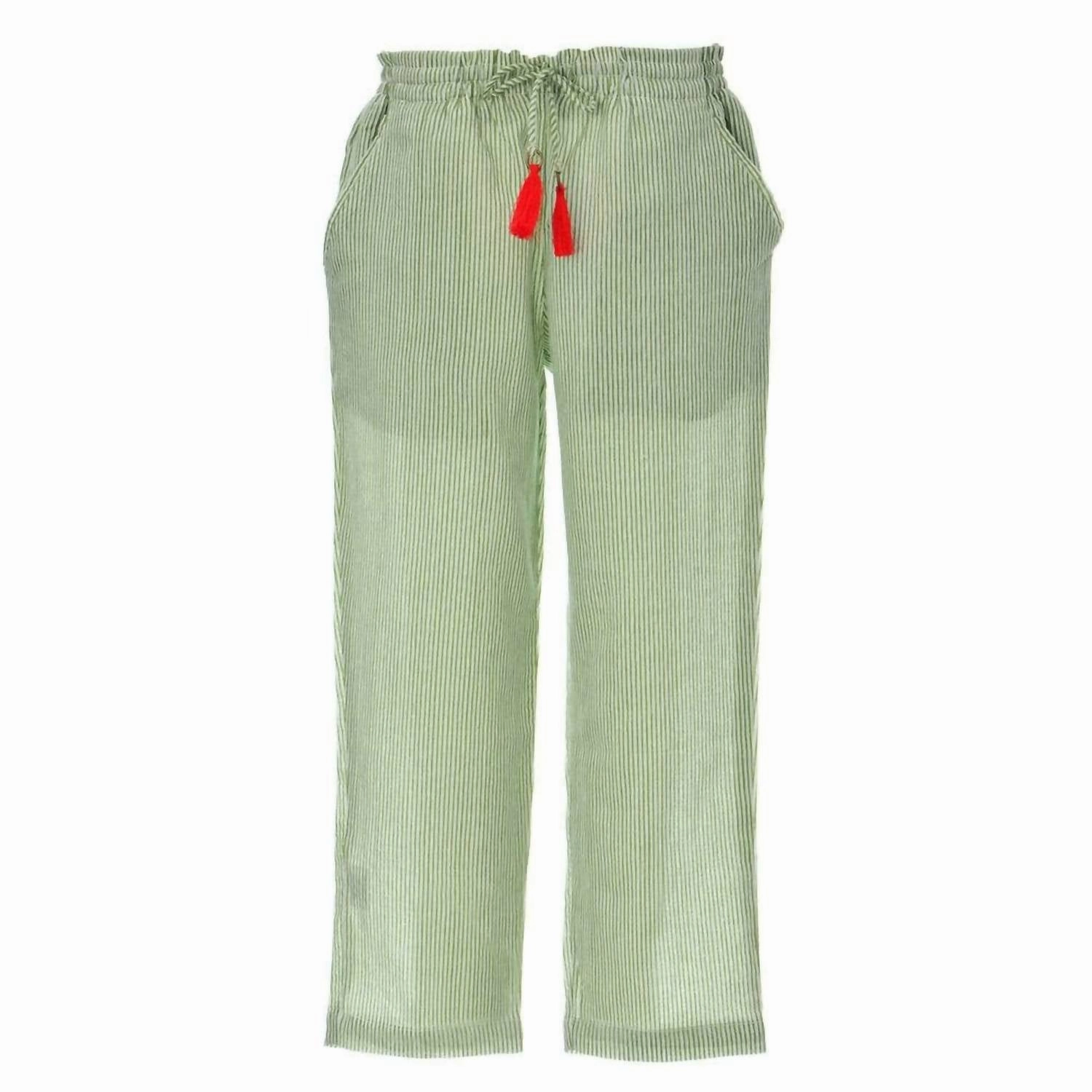 Comfortable Stretch Kid's Misha Pants In Green