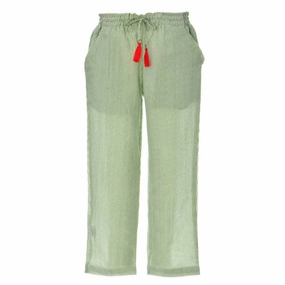 Detachable belt Kid's Misha Pants In Green