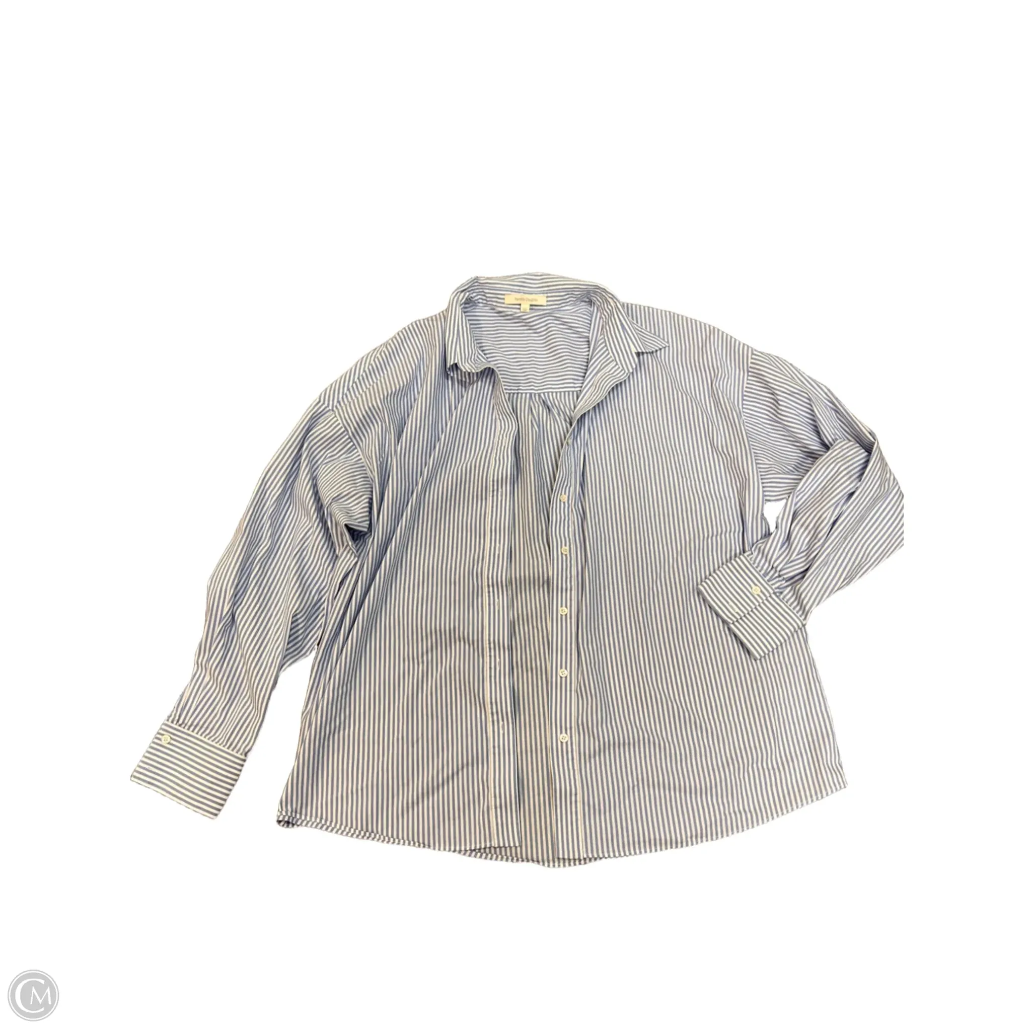 Anti Pill Finish Blouse Long Sleeve By Favorite Daughter In Striped Pattern, Size: L