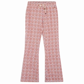 Flared bottom hypoallergenic Girl's Aztec Velour Flared Pant In Roze