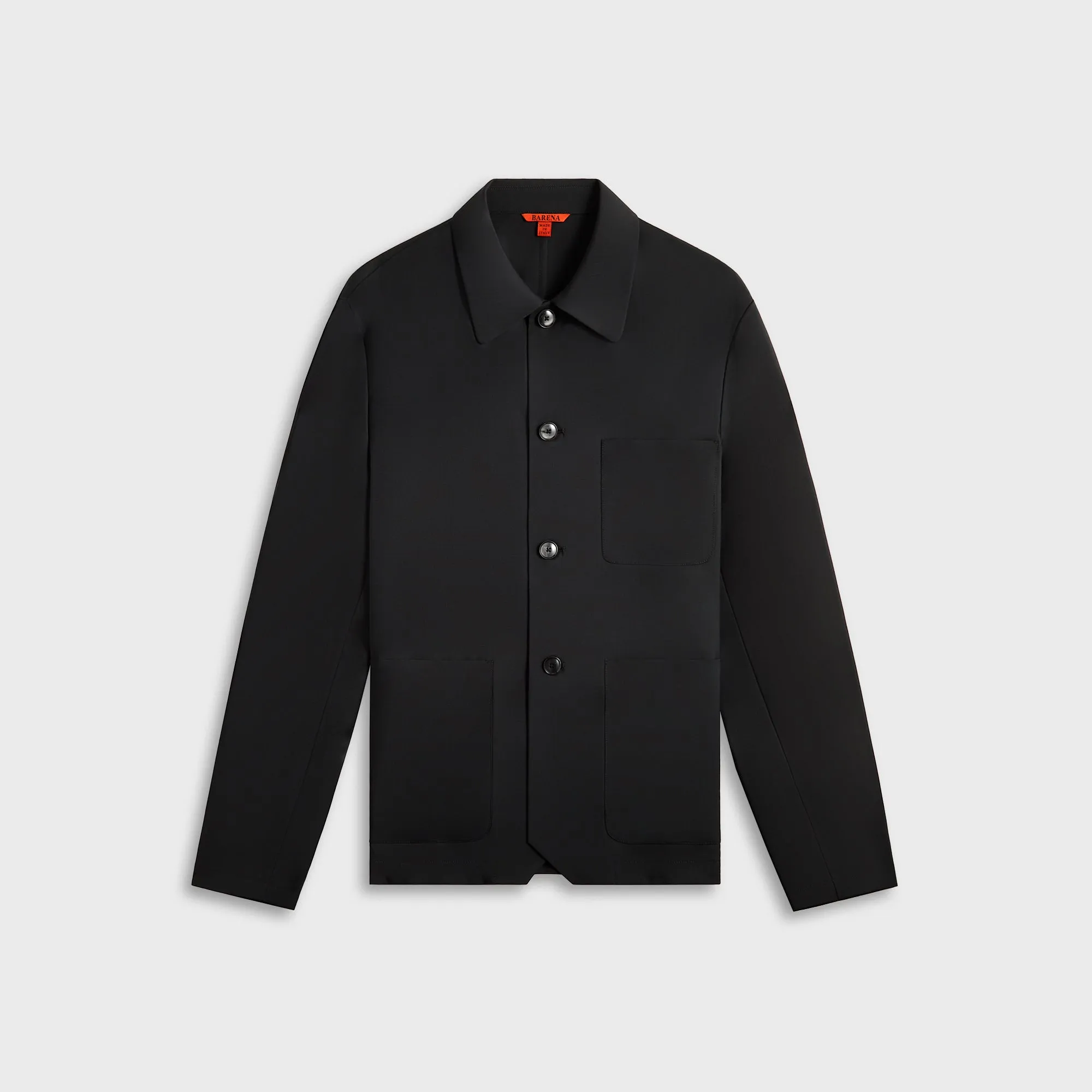 Barena Overshirt Visal Tropical Piombo - Black Reinforced Buttonholes