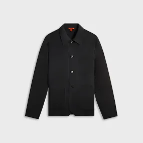 Barena Overshirt Visal Tropical Piombo - Black Moisture Wicking Material