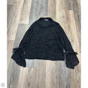 Blouse Designer By Alice   Olivia In Black, Size: L RibbedTrims Airflow Vents