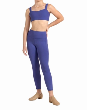 Anti Cling Finish Sleek Comfort Girls Fern 7/8 Legging In Iris