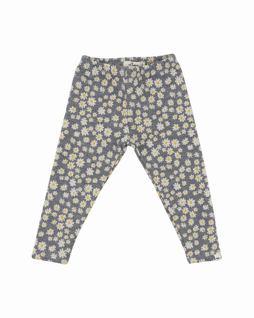 oh baby! Pucker Mini Daisies Legging Flexible Knee Articulation