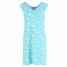 Women's Plus Size Mint Floral Gown Non Restrictive Fit