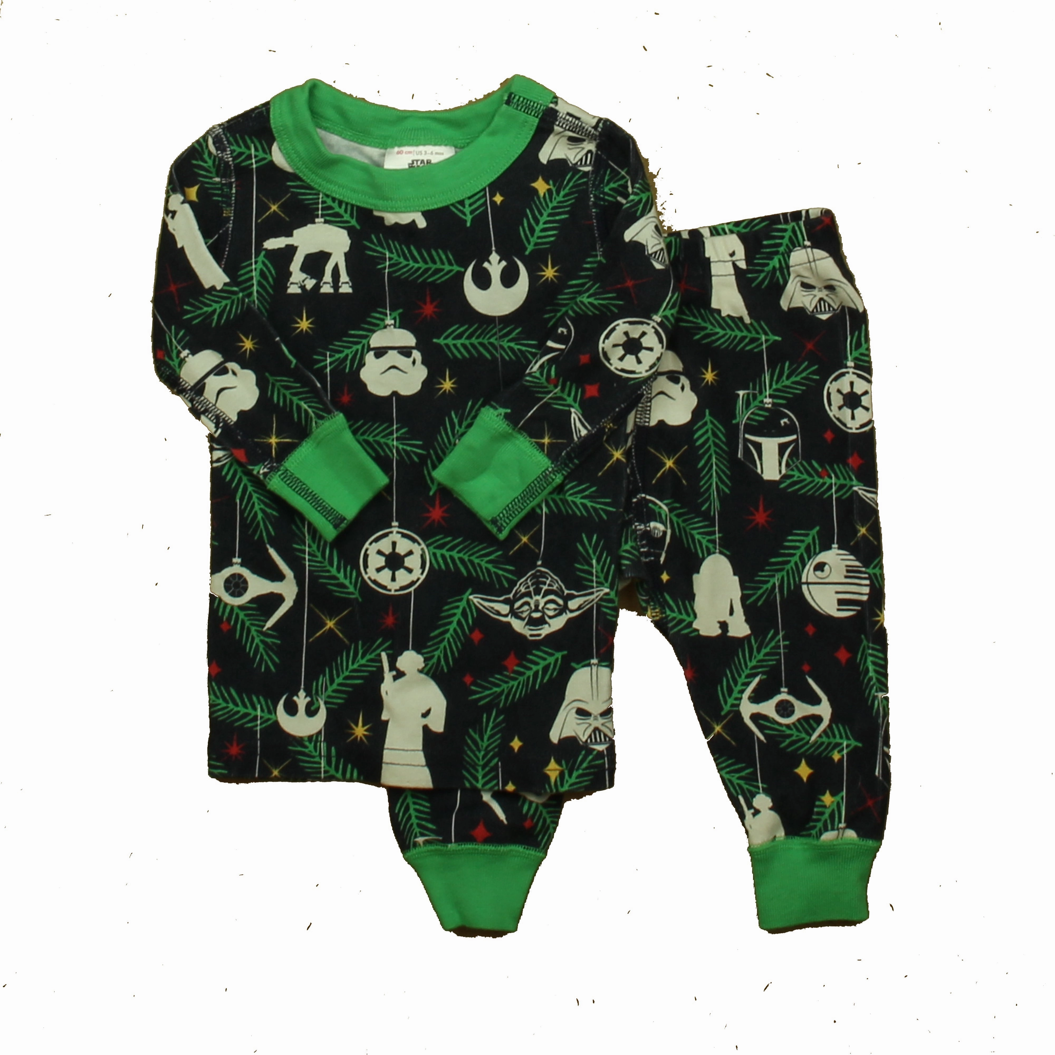 Midweight Fabric Eco Certified Materials Hanna Andersson Boys Black | Green Star Wars 2-piece Pajamas