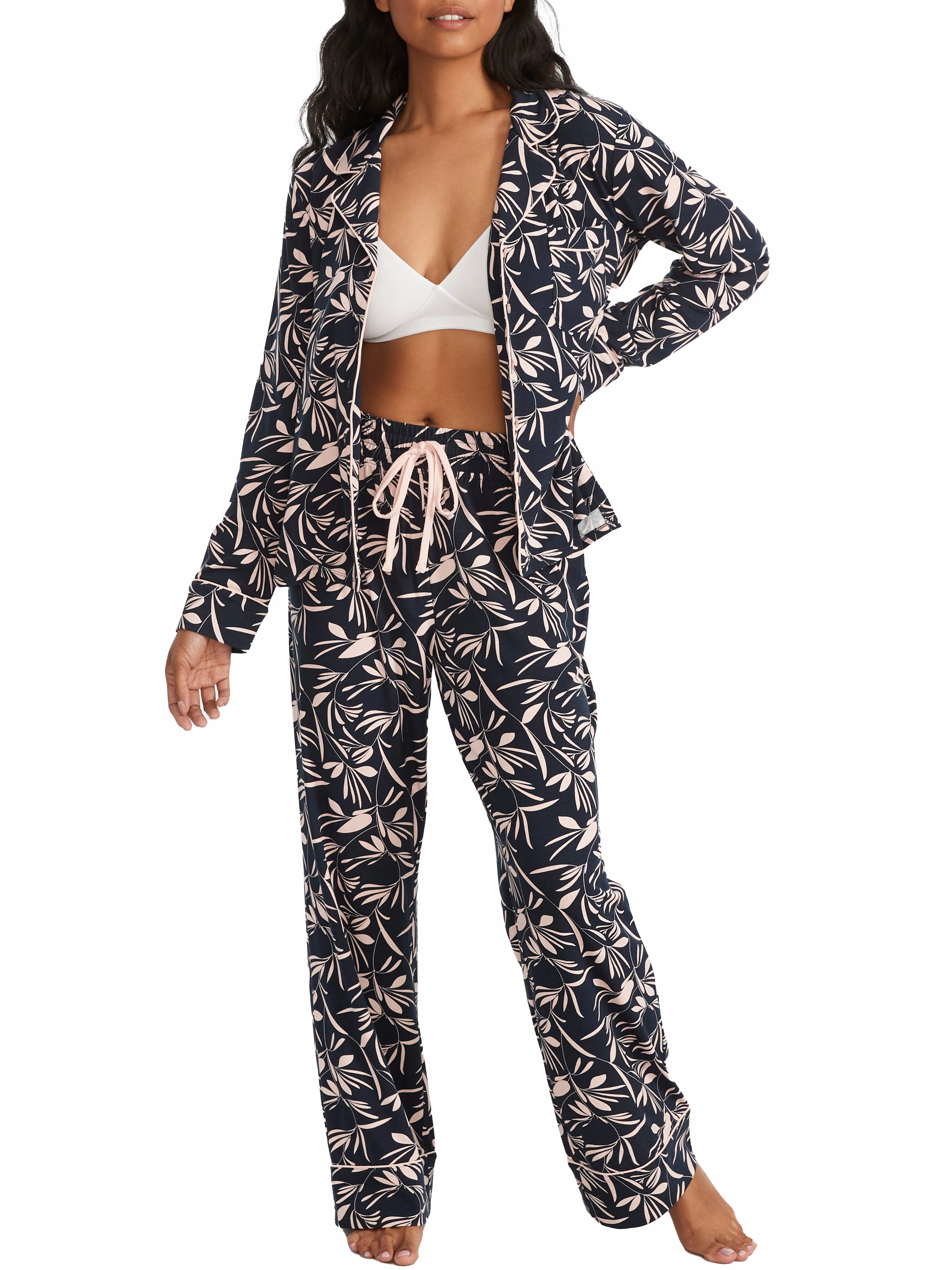 Fade Resistant Dye MoistureWicking Technology Bare Women's The Cooling Piped Pajama Set