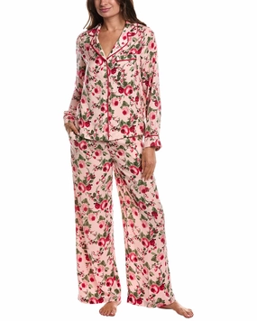 Sanctuary 2pc Top & Pant Pajama Sleep Set Layered Neckline