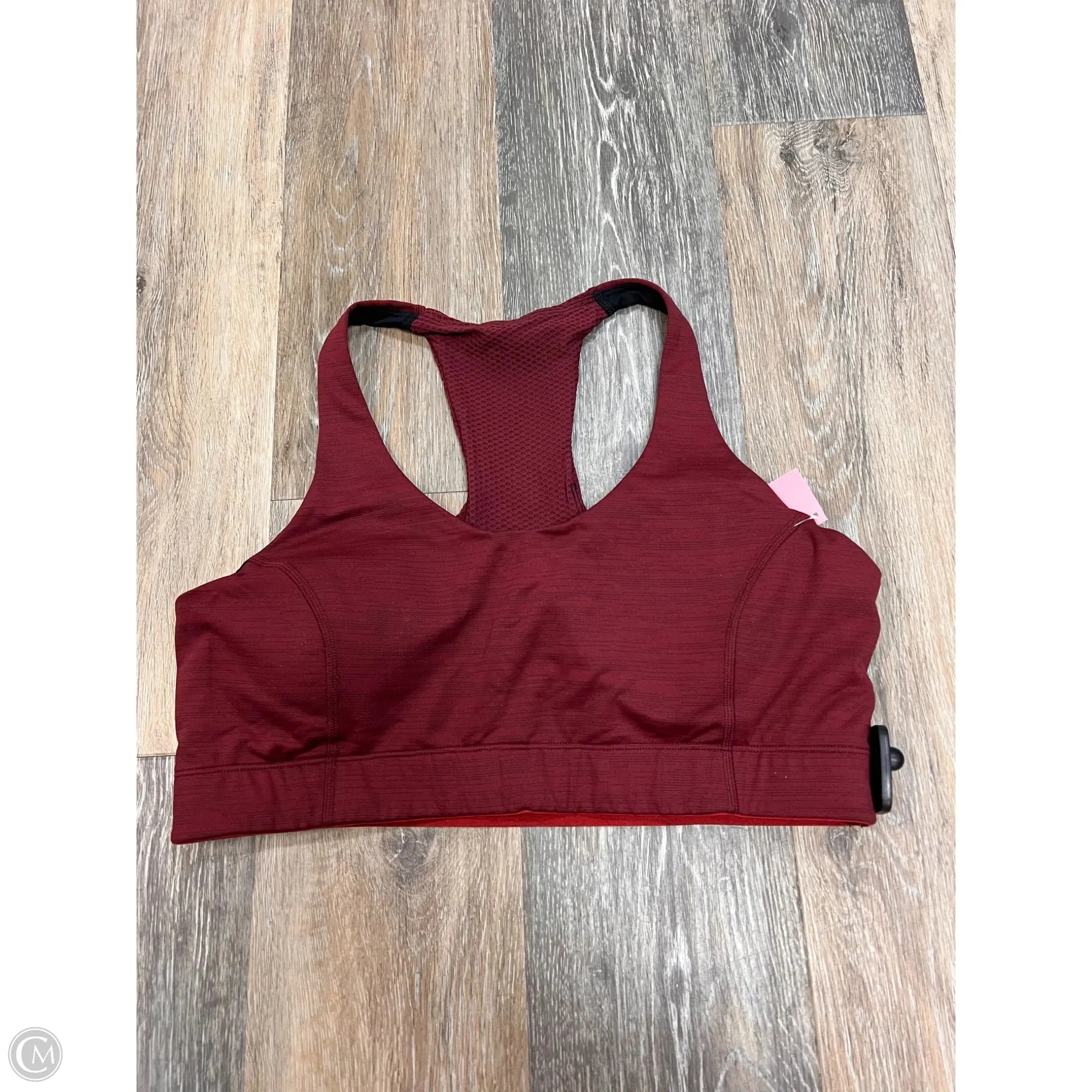 Athletic Bra By Outdoor Voices In Maroon, Size: Xl Tailored Seams Lightweight Fabric