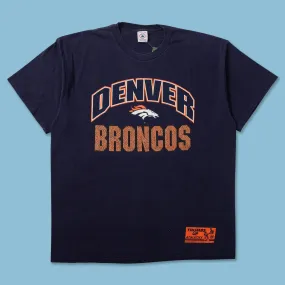 Pre Shrunk Cotton Water Based Ink Vintage Denver Broncos T-Shirt XLarge