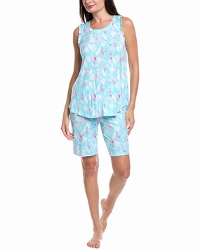 Ellen Tracy 2pc Short & Top Pajama Set High Rise Fit