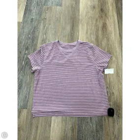 PolishedFinish Quick Dry Technology Athletic Top Short Sleeve By Lululemon In Striped Pattern, Size: M