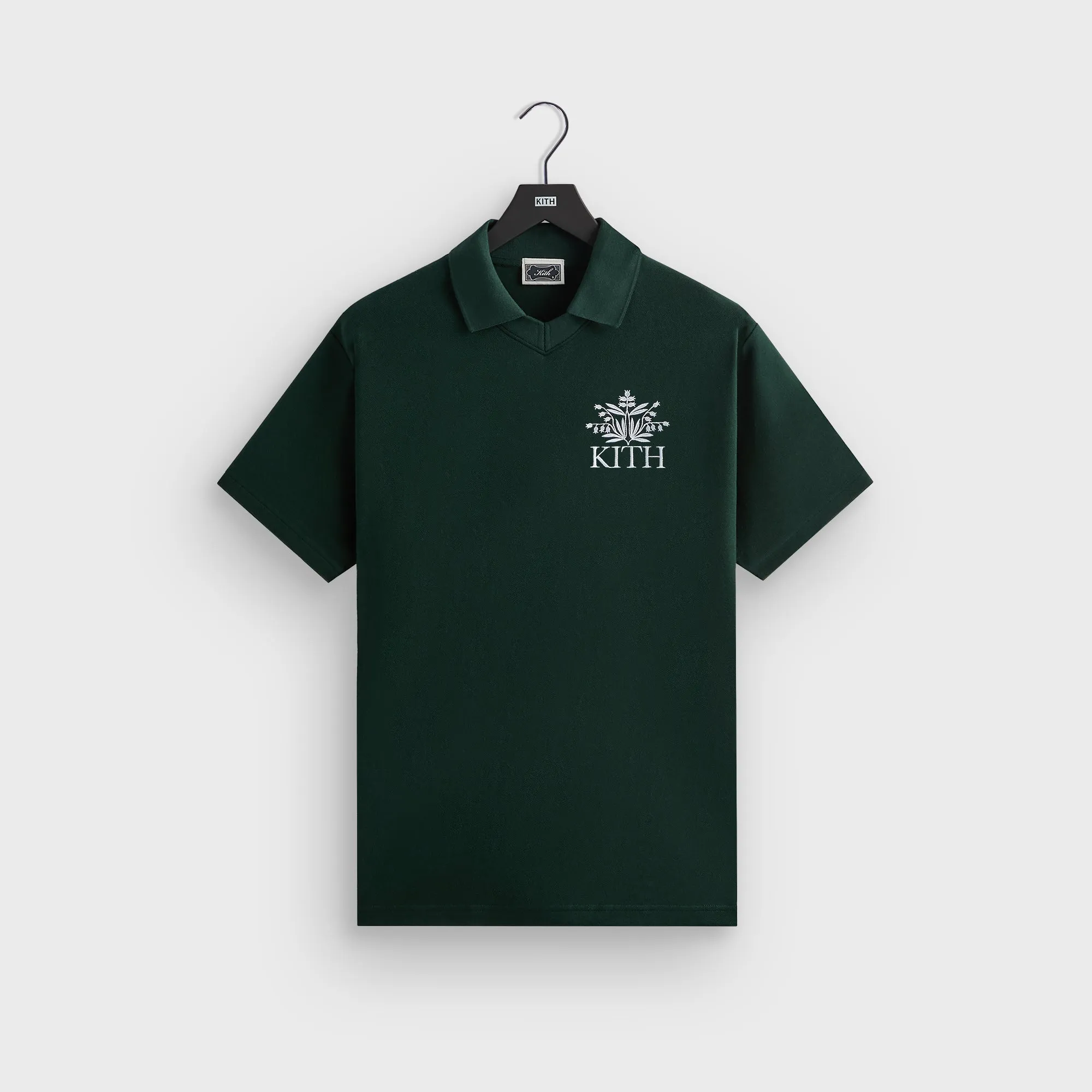 Relaxed Neckline Kith Pique Short Sleeve Tap In Polo - Stadium