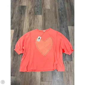 Thermal Regulating Design Top Short Sleeve By Easel In Coral, Size: M