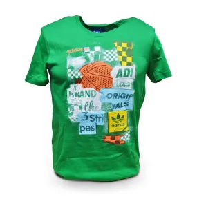 Comfortable Look Slim Silhouette Adidas T shirt G Photo Flash F83103 Green 100% Cotton Size Small
