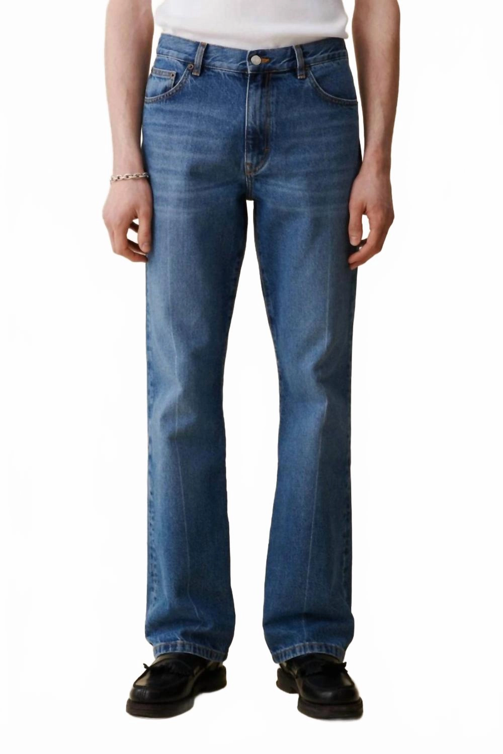 All Season Style Odeon Mid Rise Boocut Jeans In Vintage 70