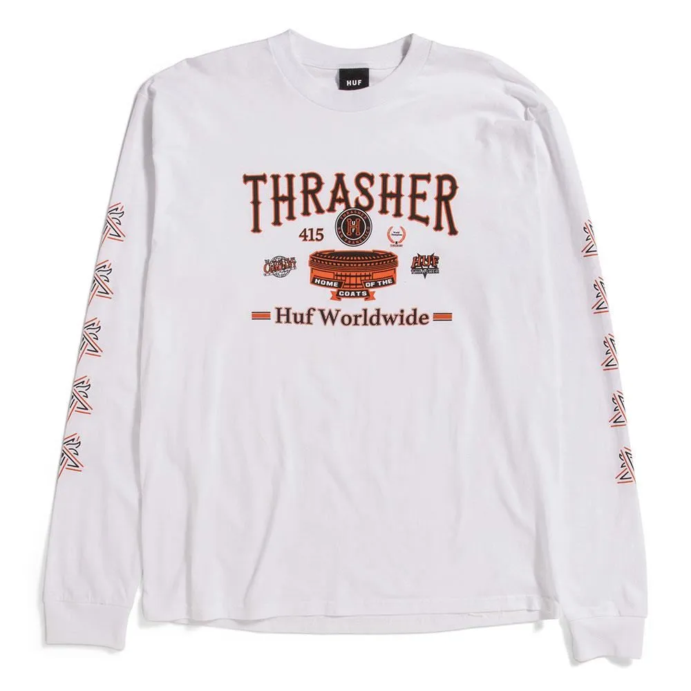 budget-friendly Smart Layer Huf X Thrasher Monteray Long Sleeve T-Shirt - White