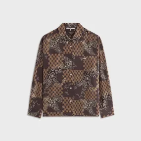 high-low hem Performance Fabric Kith Women Siena Crest Paisley Shirt - Brew