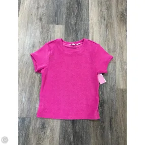 Petal Sleeve Architecture Top Short Sleeve By Good American In Pink, Size: S