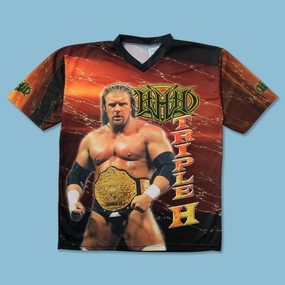 Vintage Triple H Jersey Large Comfort Stretch Fit Flexible Training Gear