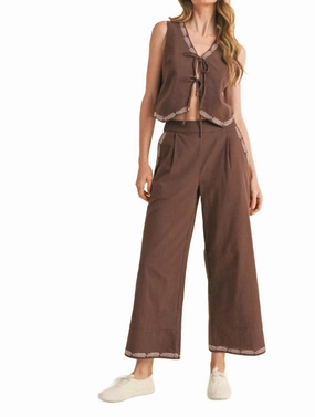 Boho Blossom Set In Mocha Tagless Design Loose Fit Style