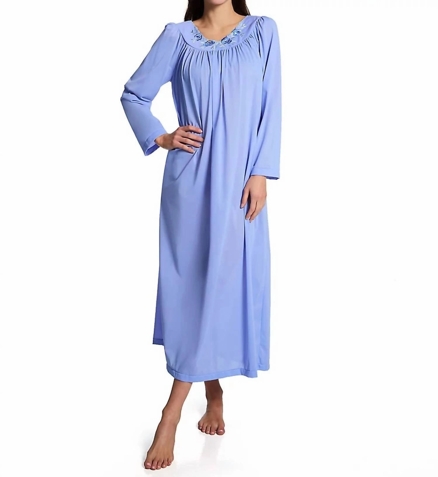 Petals 53 Inch Long Sleeve Gown In Lilac Minimalist Style Tagless Labeling