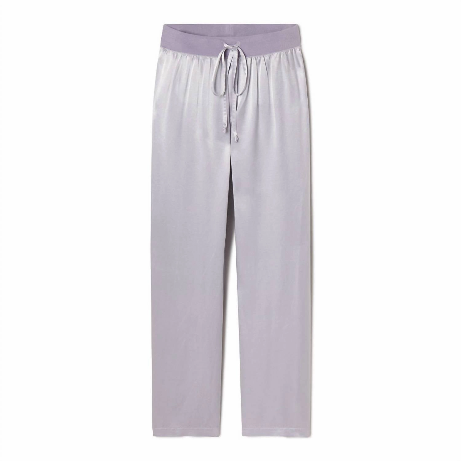 Jolie Satin Pant With Draw String In Lavender Eco Certified Materials