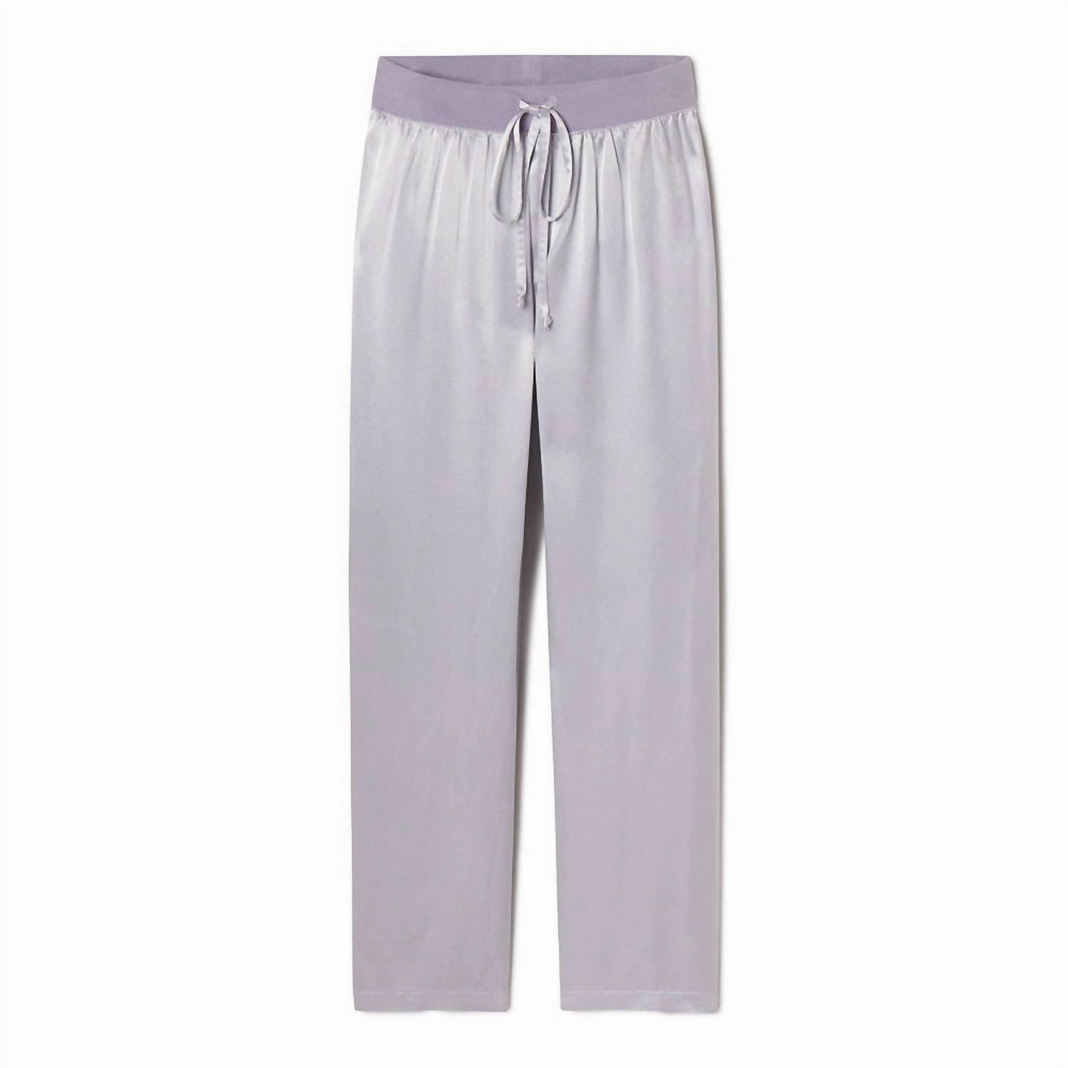 Roomy Fit Jolie Satin Pant With Draw String In Lavender
