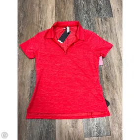 Athletic Top Short Sleeve By Adidas In Red, Size: L Airflow Optimized Weave
