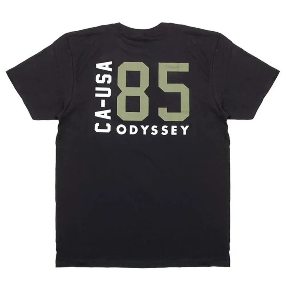 Odyssey Import T-Shirt - Black With Olive Ink Date night Urban Casual Look
