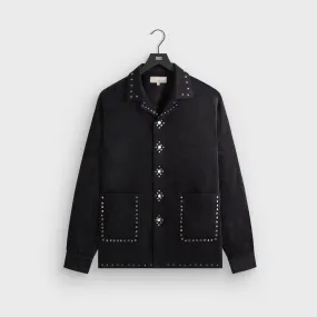 Flexible Placket Structure &Kin Sawyer Long Sleeve Camp Collar Shirt - Black