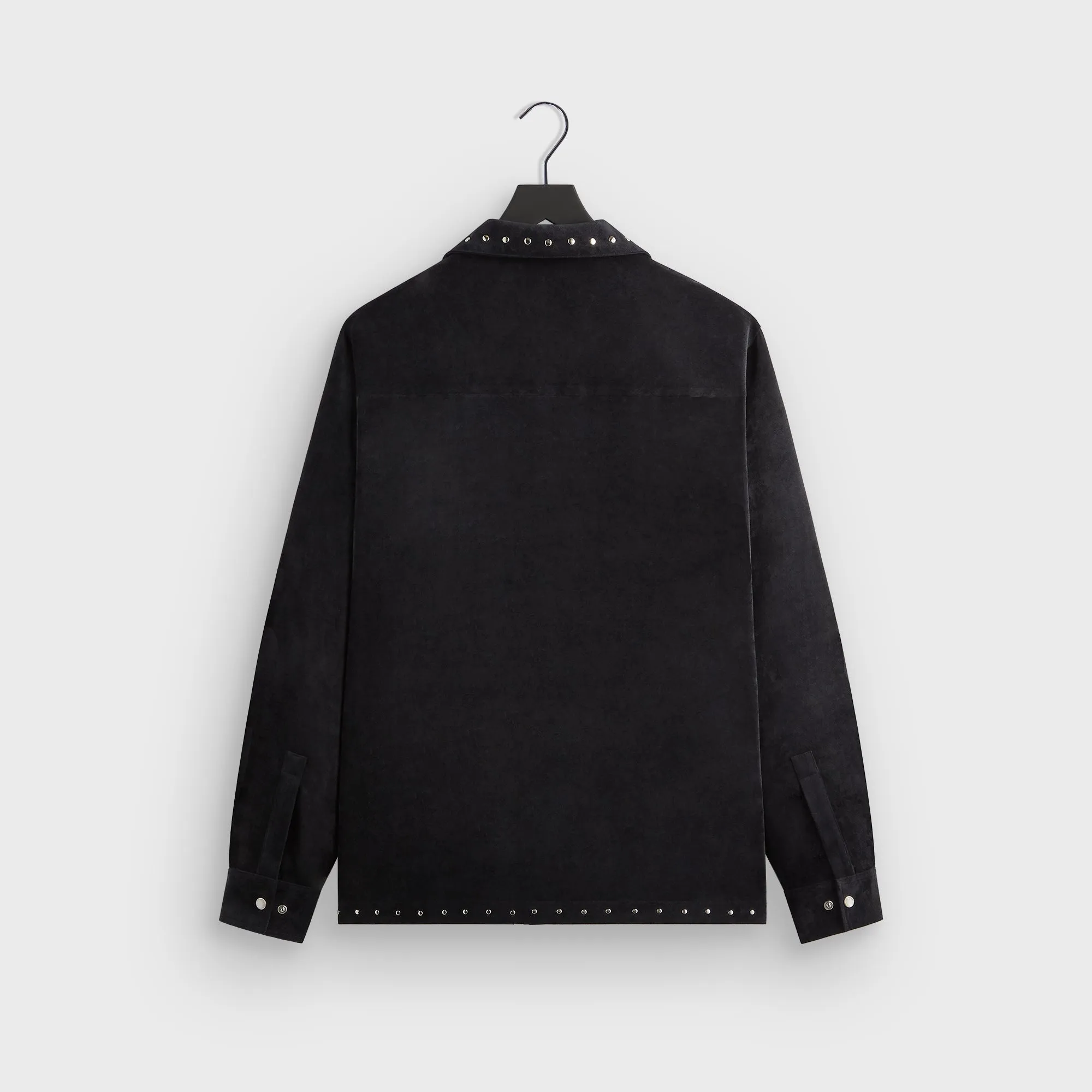 &Kin Sawyer Long Sleeve Camp Collar Shirt - Black Flexible Shoulder Construction