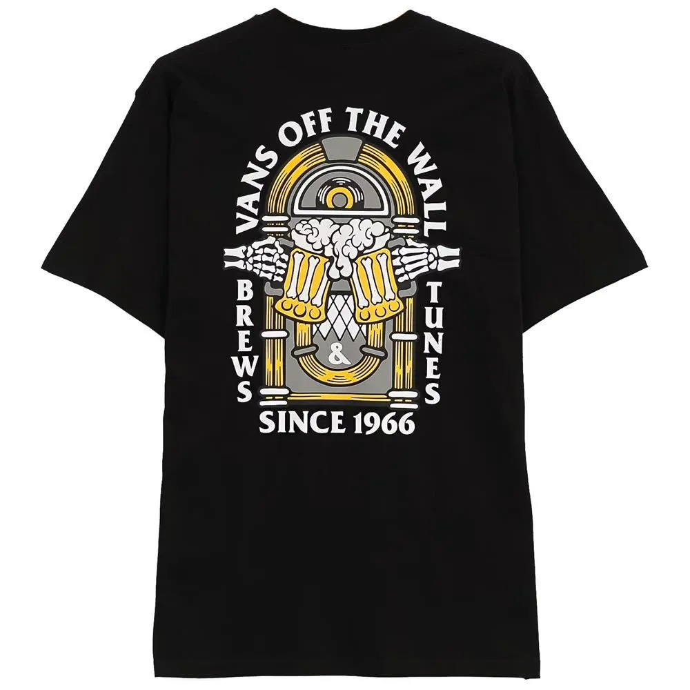 Vans Brew Bros Tunes T-Shirt - Black Versatile Layering Soft Finish