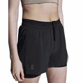 On | Women's 3" Performance 2/1 Shorts - Black SweatActivated Cooling Tactical