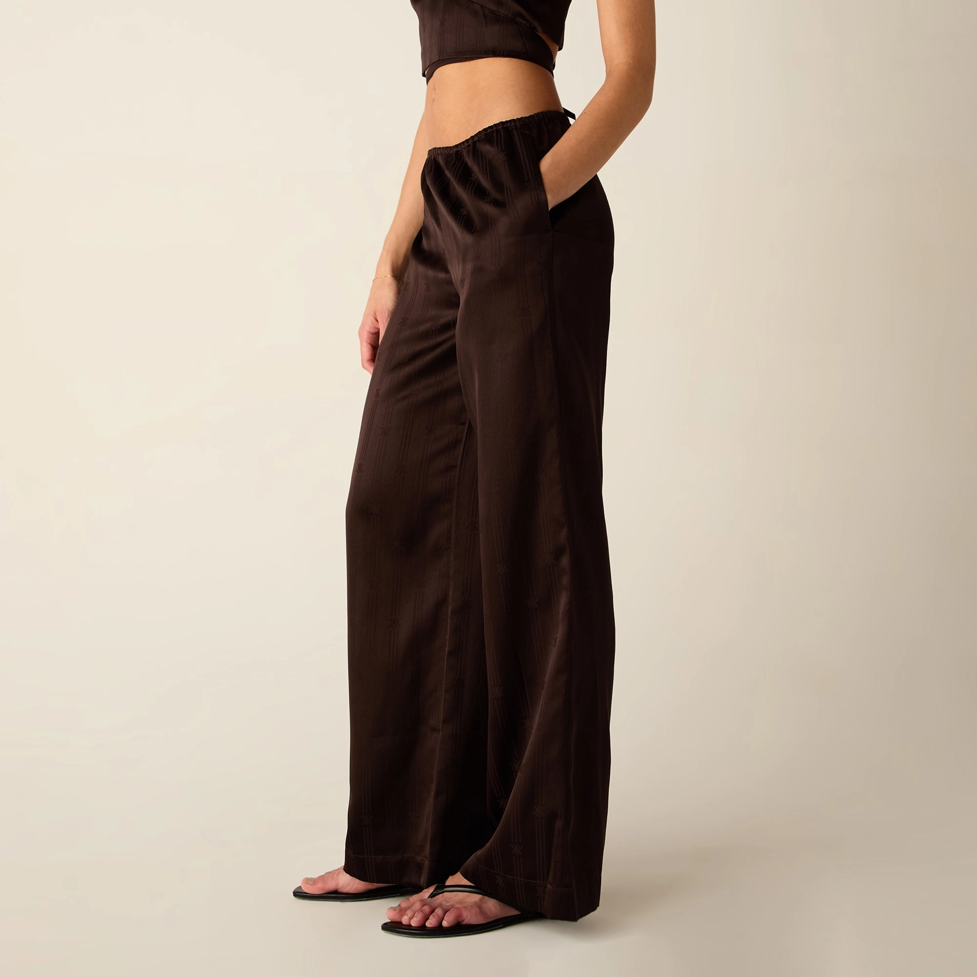 Chilly Day Layers Kith Women Michi Crest Satin Pant - Incognito