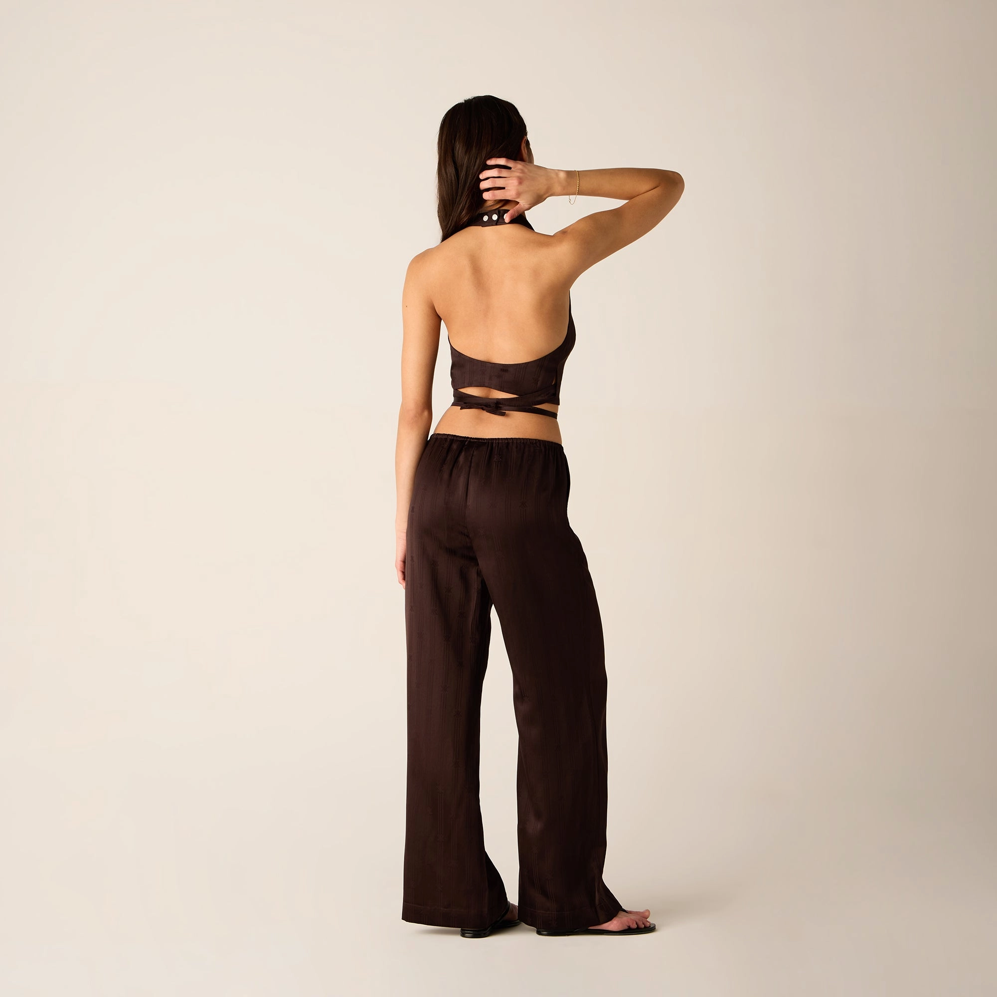 TaglessLabel Kith Women Michi Crest Satin Pant - Incognito