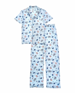StainResistant Coating No Roll Hemline Only Boys 2pc Sleepy Time Pajama Set