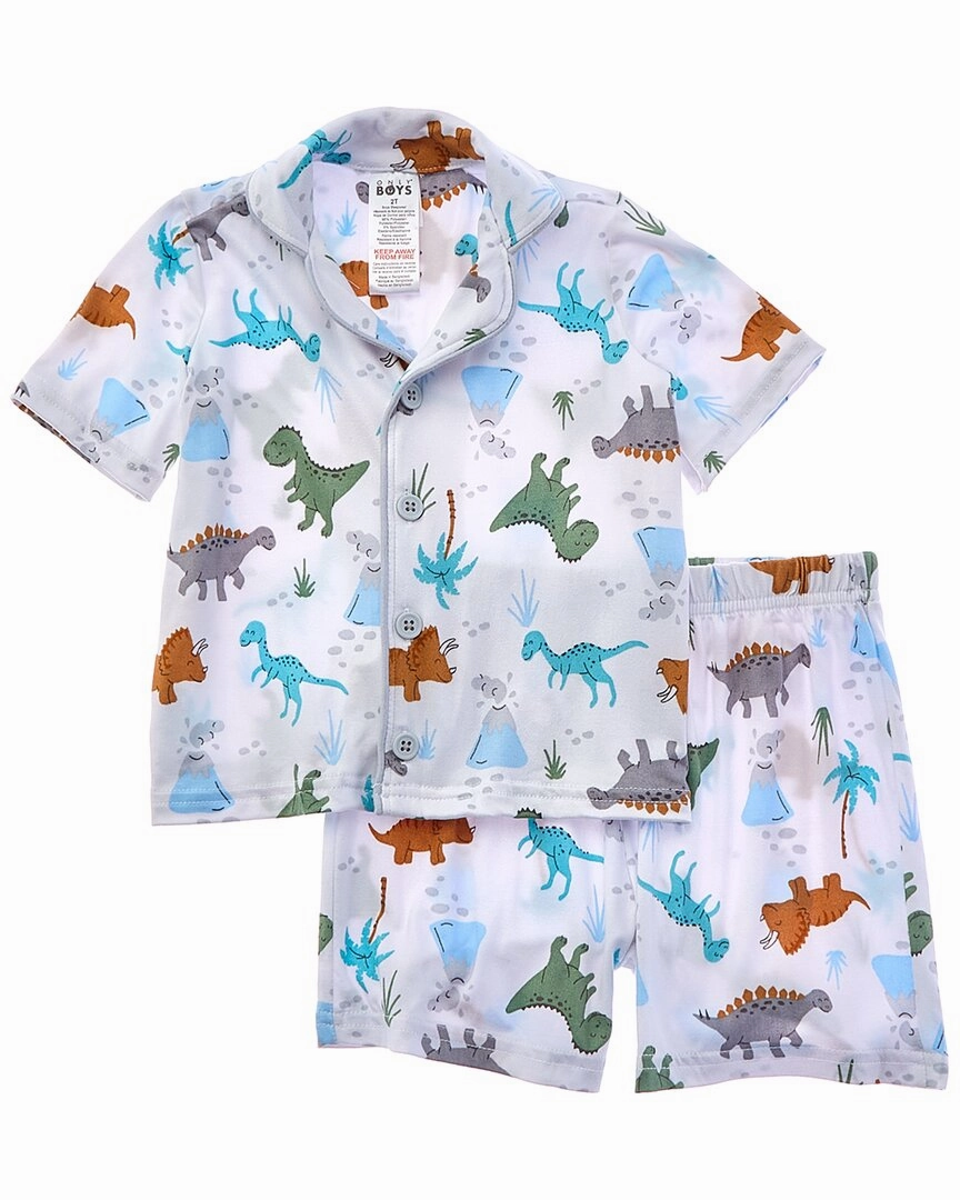 Oversized Hoodie Design Jersey Fabric Only Boys 2pc Sleepy Time Pajama Short Set